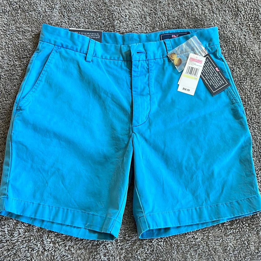 Vineyard Vines 7” Classic Fit Stretch Breaker Short - Keel Blue size 30 NWT
